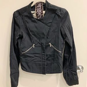 L.A.M.B Vintage Grosgrain Fabric Moto Jacket
